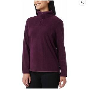 32 DEGREES Women's Snap Arctic Fleece Pullover - Grape XXL